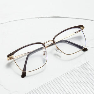 Lunettes de luxe rectangulaires anti-lumière bleue pour hommes, montures en métal TR, taille moyenne YC5109, origine Taizhou - Product Image 1