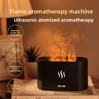 Flamme Aroma Diffuseur Humidificateur À Ultrasons USB Huile Essentielle Brume Fraîche LED Veilleuse pour Bureau À Domicile Chambre Yoga Voiture Voyage
