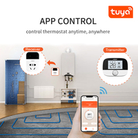 Tuya RF433 Thermostat sans fil Chaudière à gaz Smart WiFi Régulateur de température à distance Régulateur de chauffage au sol Alice Alexa Google
