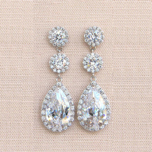 Orecchini a Goccia in Cristallo per Donne, Eleganti Accessori Moda per Abiti da Festa - Product Image 2