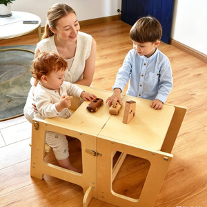Montessori Wooden Solid Wood Lightweight Foldable Kids Toddler Kitchen Helper Develop Independence <b>Learning</b> <b>Tower</b> Step Stool - Product Image 3