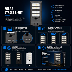 Lampioni <span class=keywords><strong>Solari</strong></span> <span class=keywords><strong>LED</strong></span> All-in-One per Esterni, Impermeabili IP65, 700W 600W 500W 400W, per Aree Commerciali e Rurali, Prezzo all'Ingrosso - Product Image 5