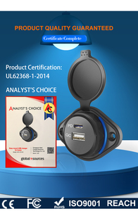 12V-24V Dual <strong>Ports</strong> Qc3.0 Pd Double <strong>Usb</strong> Charger Bus Boat Marine Caravan Rv Camper Flat Surface Mount 12V <strong>Usb</strong> Outlet <strong>Plug</strong> - Product Image 6