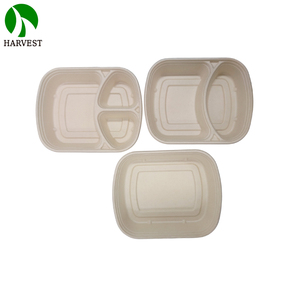 Boîte à <span class=keywords><strong>repas</strong></span> bento écologique, biodégradable, jetable, micro-ondable, pour emporter, avec couvercle, pour la restauration rapide - Product Image 5