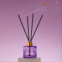 Diffuseur de parfum d'ambiance de luxe sans flamme, 50 ml, en verre, parfum fruité, avec bâtonnets – Meilleures ventes