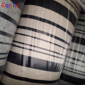 Tela de terciopelo bordada con encaje flocado, sala de estar yute para, sofá, de lujo, <span class=keywords><strong>precio</strong></span> bajo - Product Image 2