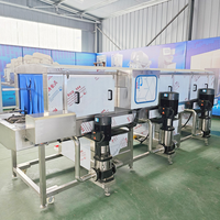 Laveuse automatique robuste pour bacs à déchets en plastique, laveuse de palettes en plastique, laveuse de plateaux en continu