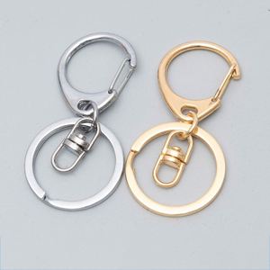 Kits de llaveros DIY, llavero giratorio, aros de cadena colgantes, accesorios de Hardware, llaveros de Metal, llavero para pulsera con cuentas, muñequera - Product Image 1