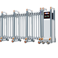 Porte de sécurité télescopique automatique en alliage d'aluminium anti-effraction moderne, directement de l'usine, pour écoles et maisons