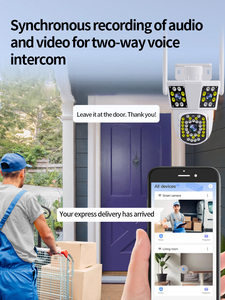 IPC360home Wifi Camera 12MP Three lens Three-Screen Network <b>Monitor</b> 360 Ptz Auto Tracking Night Vision <b>Cctv</b> Camera Home Security - Product Image 5