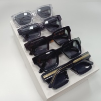 Lunettes de soleil polarisées épaisses rétro vintage de haute qualité, surdimensionnées, pour homme et femme, en acétate, de haute qualité, italiennes