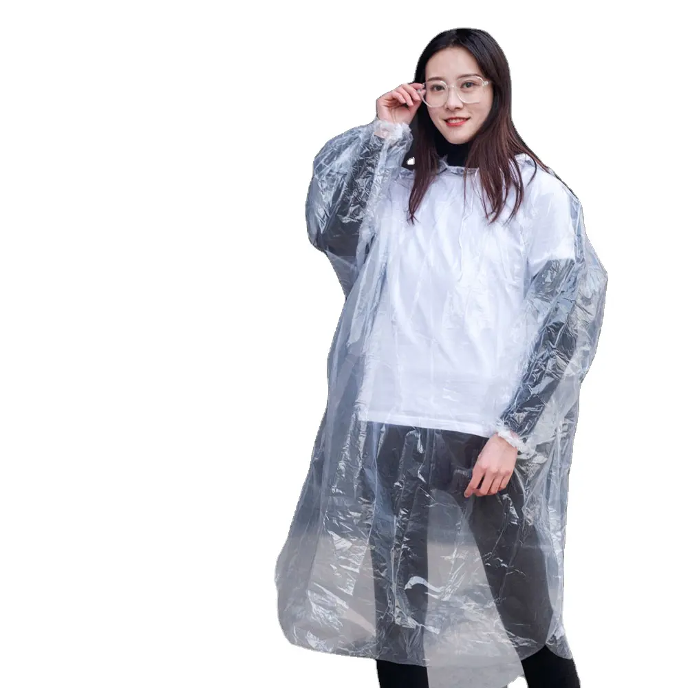 Poncho de pluie jetable pour adultes, imperméable, couleurs assorties, tenue d'urgence, de voyage, à la mode