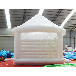 Castillo <span class=keywords><strong>Inflable</strong></span> Blanco Simple para Bodas <span class=keywords><strong>con</strong></span> Toldo, Elegante Castillo <span class=keywords><strong>Inflable</strong></span> Blanco Puro Comercial para Fiestas y Eventos - Product Image 4
