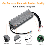 Transformateur haute tension étanche IP67 pour extérieur 250W 300W 400W 110V 220V AC vers DC 12V 24V Alimentation à découpage 100% pleine puissance