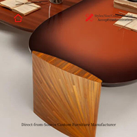 Table basse minimaliste italienne, ensemble de tables d'appoint, style moderne, luxe léger, plateau en marbre et bois massif composite, réglable et personnalisable