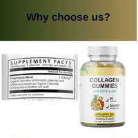 Gummies au collagène avec biotine et zinc, saveur tropicale, pour les cheveux, la peau et les ongles, 60 gummies