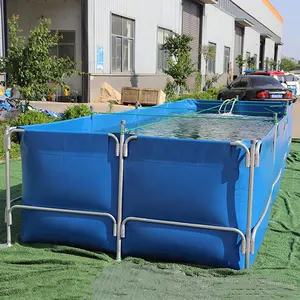 Réservoirs extérieurs durables personnalisés de bâche de PVC pour l'étang de pêche de pisciculture Agents de recrutement d'usine de 10000 litres