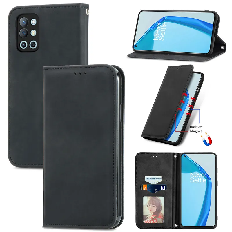 Leather Case for Oneplus 9R Book Wallet Flip Full Body Phone Cover with Credit Card Holder