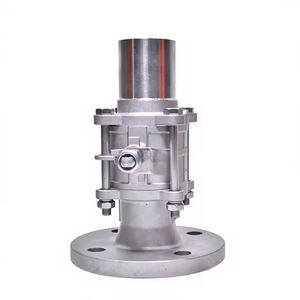 견고한 스테인리스 스틸 3피스 볼 밸브(확장 커버 및 단면 플랜지 엔드 포함) - Product Image 3