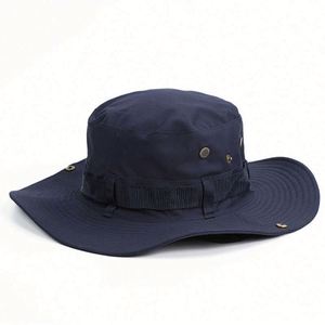 New Summer 100%Cotton Unisex Safari Bucket Fisherman Hat With <b>Adjustable</b> <b>Strap</b> - Product Image 4