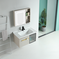 Luxe moderne personnalisé hôtel salle de bain sanitaire lavabo et miroir toilette intelligente ensemble armoire de salle de bain