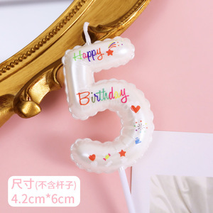 Velas de cumpleaños con forma de números, de parafina blanca, decoraciones para pastel de feliz cumpleaños para fiestas - Product Image 2