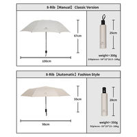 Parapluie compact pliable en 3 sections, impression de logo personnalisée, cadeau promotionnel d'entreprise pour événements en plein air, protection UV