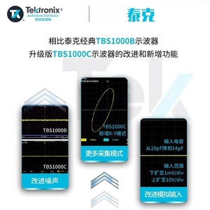 ออสซิลโลสโคปดิจิตอล Tektronix TBS1202C ความเร็ว 200Msps สองช่องสัญญาณ 8 บิต - Product Image 3