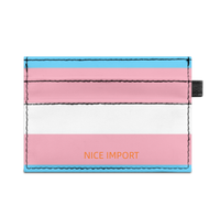 Transgender (Israelisches Design) Regenbogen Schlanker Doppelseitig Bedruckter Kartenhalter Kreditkartenhalter PU-Leder für Männer Frauen