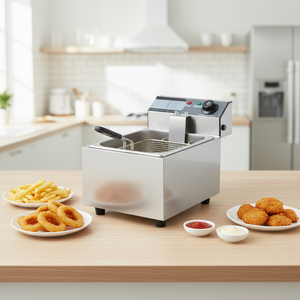 Freidora Industrial <span class=keywords><strong>de</strong></span> Acero Inoxidable XMG, <span class=keywords><strong>de</strong></span> Sobremesa, <span class=keywords><strong>de</strong></span> Gran Capacidad, con un Solo <span class=keywords><strong>Tanque</strong></span>, <span class=keywords><strong>para</strong></span> Pollo Frito y Papas Fritas - Product Image 1