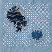 Pochoir PET Sashiko 13x13cm pour la couture à la main et le patchwork, motif de broderie 5,1 pouces