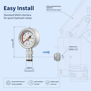 Indicateur de pression de qualité industrielle IP65 à haute sensibilité, jauge de surveillance des pipelines de gaz naturel, équipement de mesure, étanche aux fuites - Product Image 3