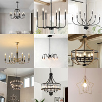 Lustre vintage minimaliste personnalisé - Éclairage de luxe haut de gamme pour salon, villa, salle à manger et chambre à coucher Candelabro