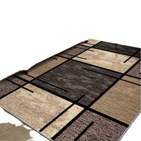 Tapis de sol en polyester de luxe, tapis de salon, lavable en machine, antidérapant, design moderne pour salon, salle de bain, tapis de prière islamique