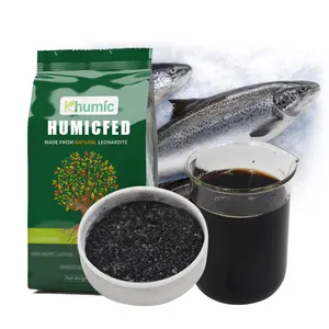 "Khumic" Nutrient-rich fish feed additives advanced nutrients water soluble flaky sodium humate fertilizer