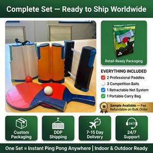 Filet <span class=keywords><strong>de</strong></span> ping-pong réglable et rétractable avec pinces, filet <span class=keywords><strong>de</strong></span> <span class=keywords><strong>tennis</strong></span> <span class=keywords><strong>de</strong></span> <span class=keywords><strong>table</strong></span> portable pour toute <span class=keywords><strong>table</strong></span> - Product Image 1