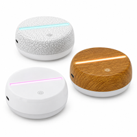 Base de lampe de nuit LED compacte et circulaire, gravée, avec plaque transparente à fente, à économie d'énergie, alimentée par câble USB, vente en gros usine