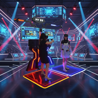 Skyfun 신나는 시뮬레이터 HTC VR 게임 헤드셋 2 플레이어 슈팅 배틀 플랫폼 9D VR 게임 머신 시뮬레이터