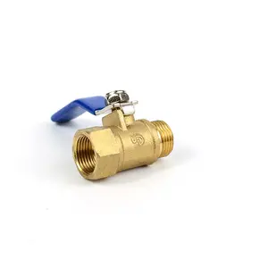 Brass Red Handle Inside And Outside 1'' Small Ball Valve Water Switch Pipe Air Pump Valve