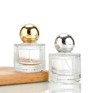 Exquisite Round Clear Perfume Bottle High-end Perfume Bottle Empty Perfume Bottle 50ml