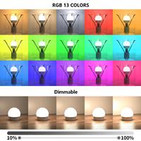 Lampu LED RGB Isi Ulang E26/E27 untuk Dekorasi Dalam Ruangan, Dilengkapi Remote Control, Baterai, Pengait Plastik, Catu Daya DC, CRI 80
