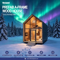 Minuscules cabines modulaires à structure métallique mobile Cabines en rondins préfabriquées pour hôtels Homestays Camper Villas Maison triangulaire détachable