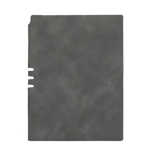 Caderno de notas de couro promocional para presente de viagem, caderno de diário A5 personalizado com capa macia em branco para escritório