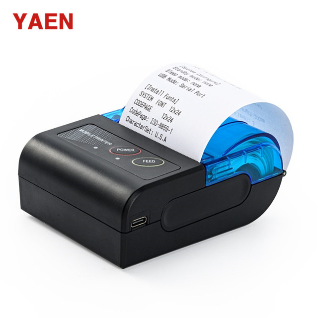 Portable Thermal Printer Mini Print Paper Photo Pocket Thermal Printer 58mm Memo Portable Printer Machine
