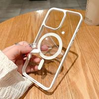 Étui magnétique en PC mat pour iPhone 16 Pro Max, coque de protection deux-en-un avec design fin, antichoc et transparent