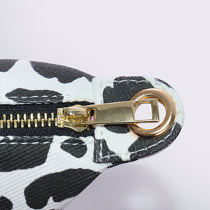 Canvas <b>Mini</b> <b>Tote</b> <b>Bag</b> Custom Portable Travel Sling Shoulder Crossbody <b>Bag</b> Removable Strap Zipper Women Cow Print Summer Autumn - Product Image 2