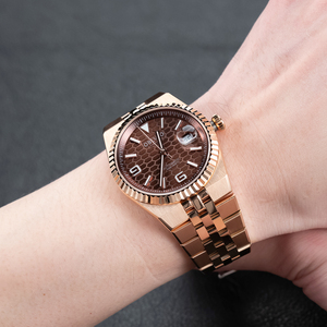 Montre automatique de luxe pour homme <span class=keywords><strong>OBLVLO</strong></span>, cadran noir 41 mm, aiguilles lumineuses, résistante à l'eau, bracelet en acier inoxydable, style vintage RX-LD - Product Image 6