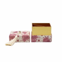 Caja de Joyería de Franela Floral Personalizada en Oferta, Laminación Brillante, Recubrimiento UV, Embalaje de Regalo de Cartón Reciclable Heaven Earth