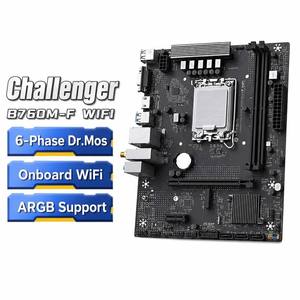 Tarjeta Madre B760M-F WIFI, LGA1700, DDR4, 6 Fases, <span class=keywords><strong>Dr</strong></span>.Mos, WiFi Integrado, Compatible con ARGB, Micro ATX, para PC de Escritorio - Product Image 1