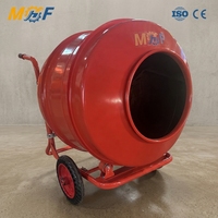 MHF Advanced Mini 350 400 Litres Bétonnière Manuelle Autotractée Facilement Transportable pour Fondations